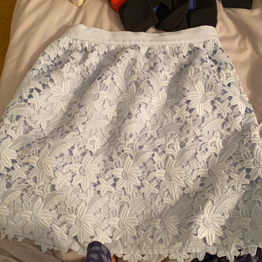 Club Monaco Light Blue Lace Skirt